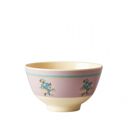 小雙色餐碗10cm-薰衣草花